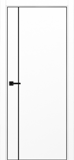 Неаполь 204 молдинг алюм.черный (кромка алюм.черная с 4х сторон) Белый снежный