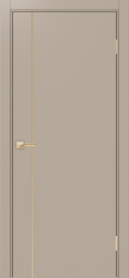 Неаполь 204 молдинг алюм.золото (кромка в цвет полотна) Мокко