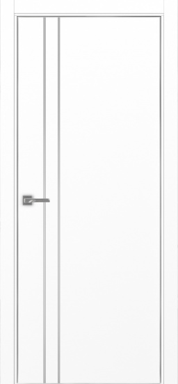 Неаполь 205 молдинг алюм.хром (кромка с 4х сторон алюм.хром) Белый снежный