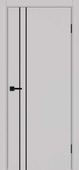 Неаполь 205 молдинг алюм.черный (кромка в цвет полотна) Пепельный