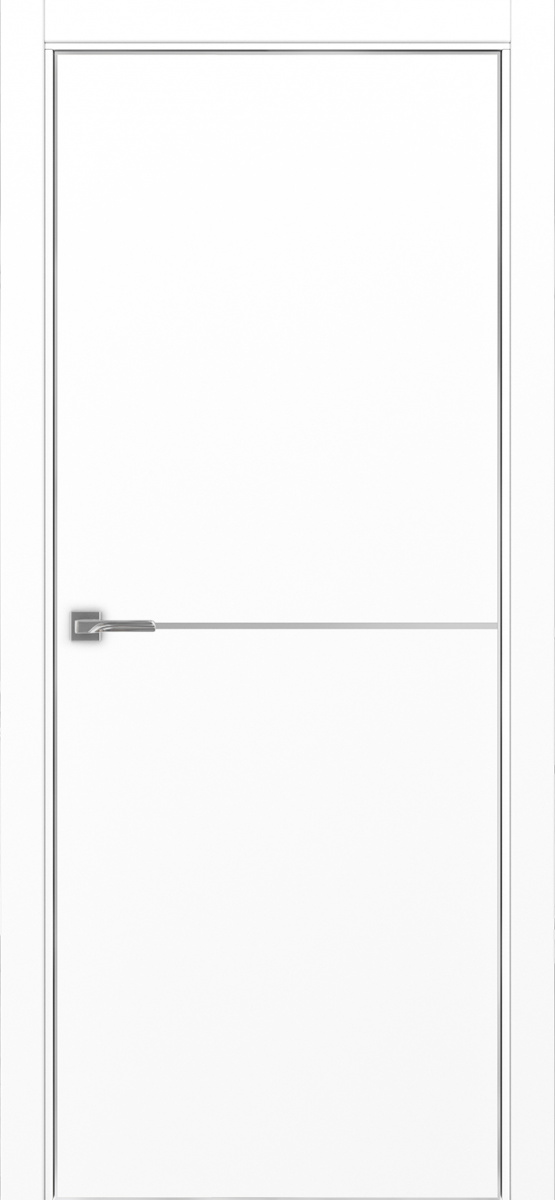 Неаполь 202 молдинг алюм.хром (кромка с 4х сторон алюм.хром) Белый снежный