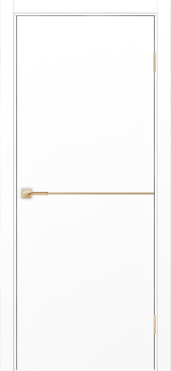 Неаполь 202 молдинг алюм.золото (кромка в цвет полотна)Белый снежный