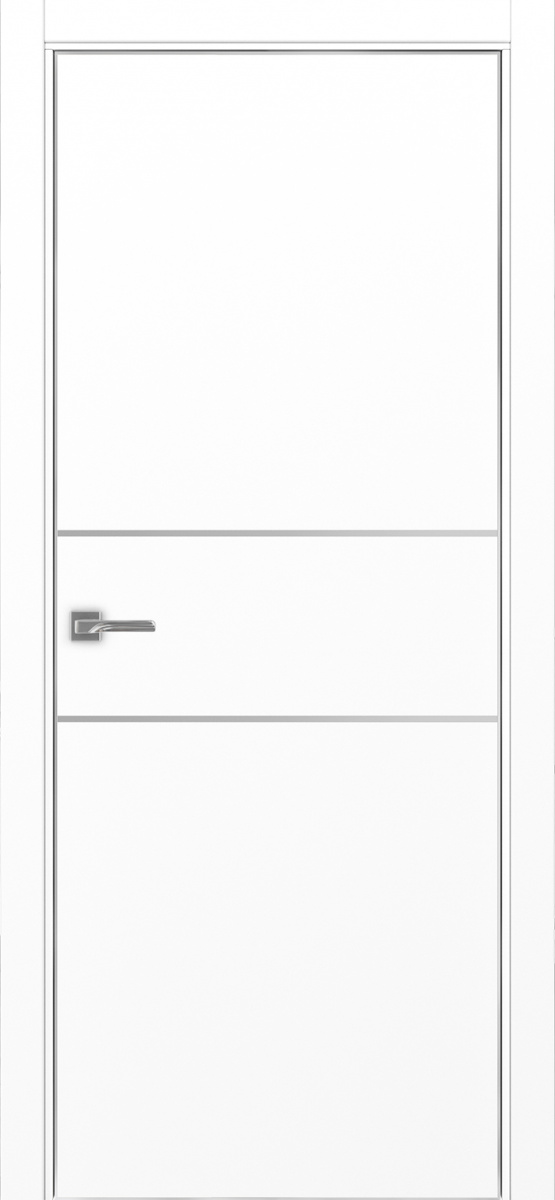 Неаполь 203 молдинг алюм.хром (кромка алюм.хром с 4х строн) Белый снежный